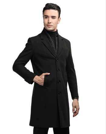 Men Coat Black Color