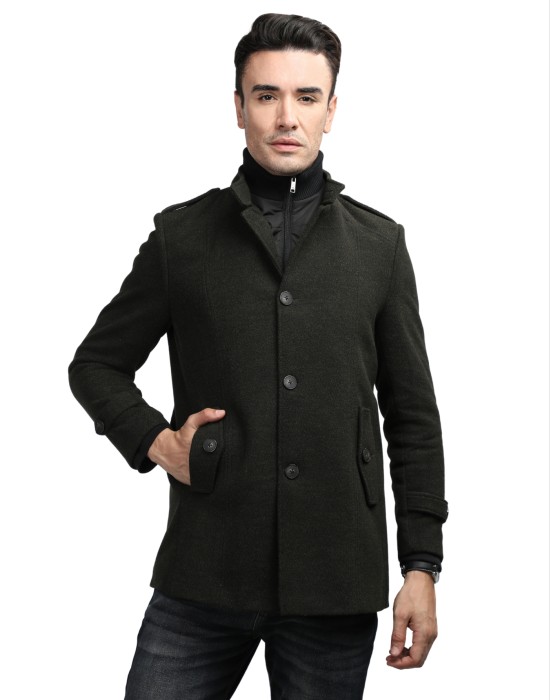 Mens olive winter on sale coat