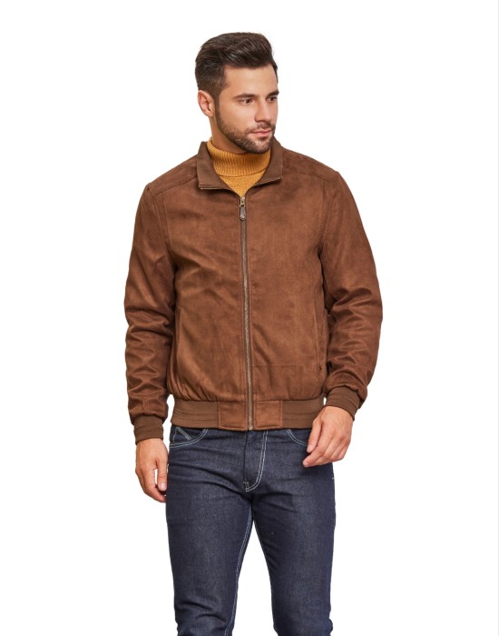 Shop for winter Jacket for Men Bomber Coffee color