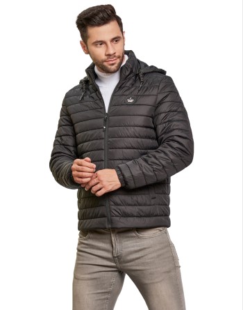 GREY KNITTED PADDED JACKET - Paul Taylor EN