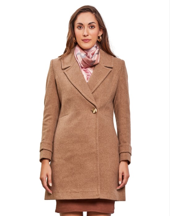 Women Coat Hazelnut Color
