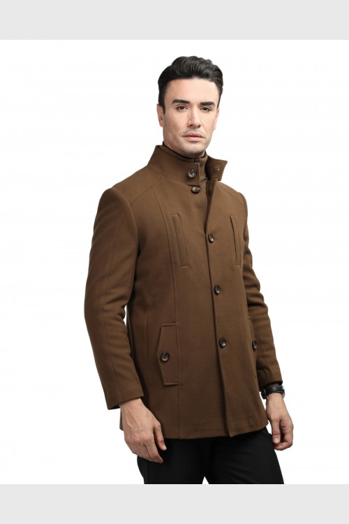 Men Coat Deep Tan Color