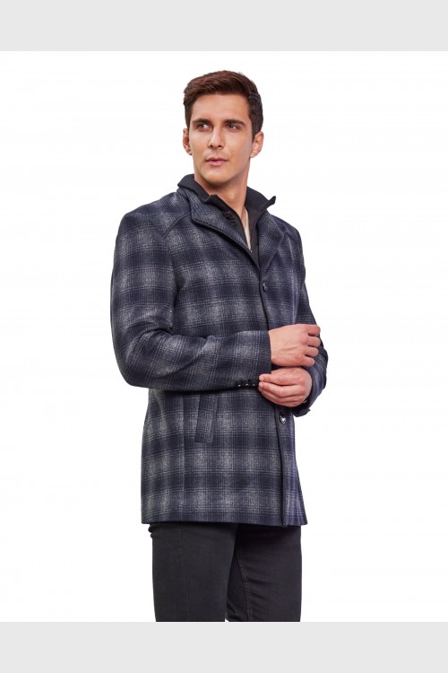 Men Coat Navy Color