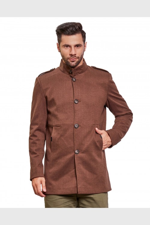 Men Coat Mocha Color