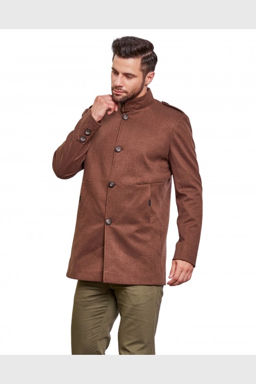 Men Coat Mocha Color