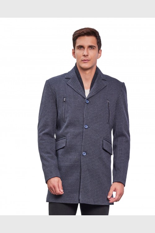 Men Coat Blue Color