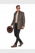 Men Coat Brown Color