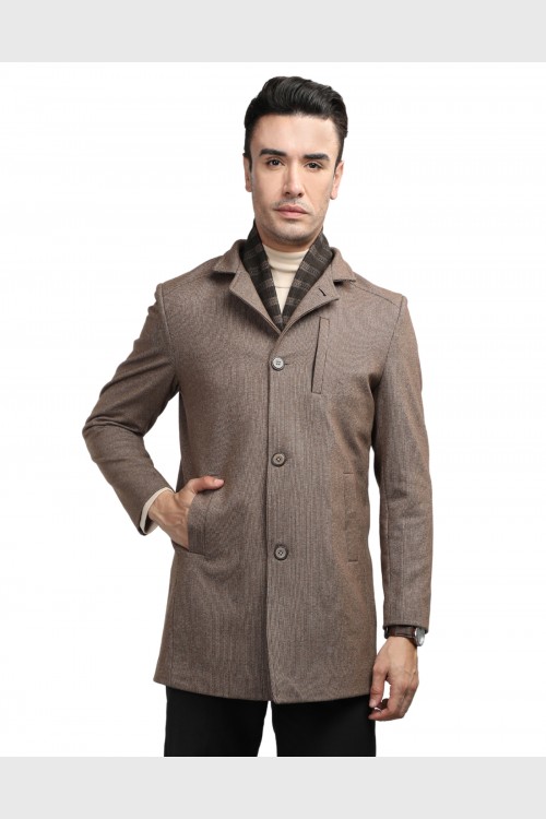 Men Coat Chestnut Color