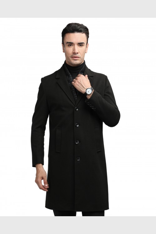 Men Coat Black Color