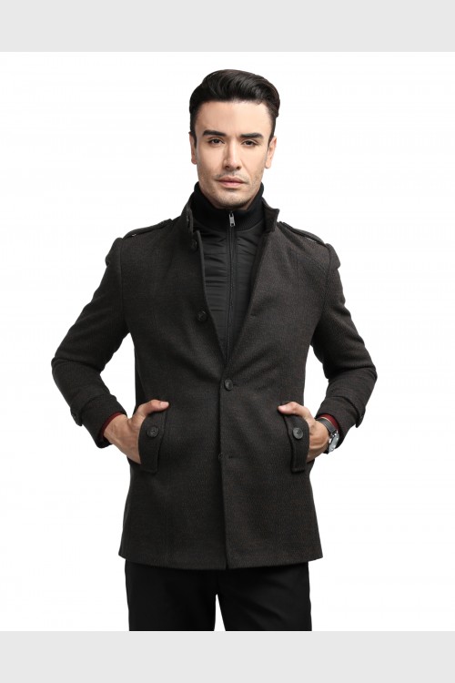 Men Coat Coffee Color