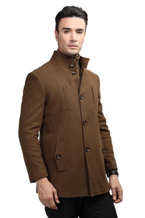 Men Coat Deep Tan Color