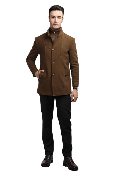 Men Coat Deep Tan Color