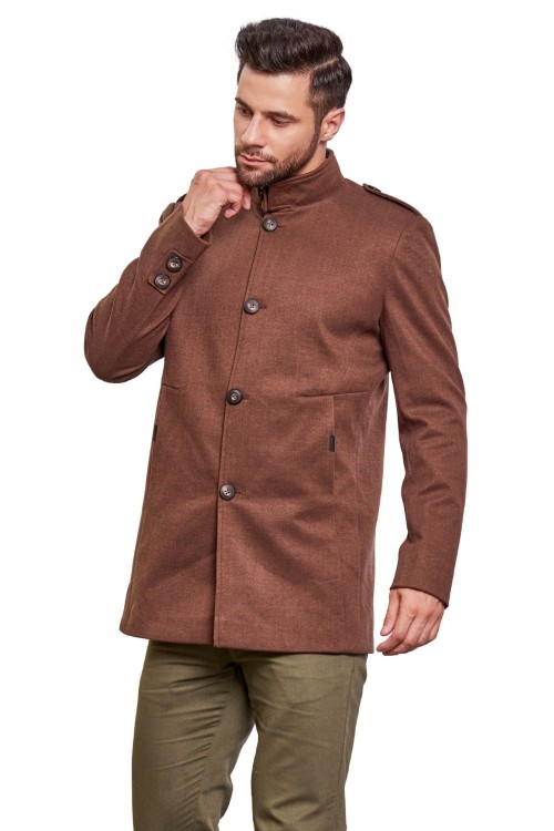 Men Coat Mocha Color