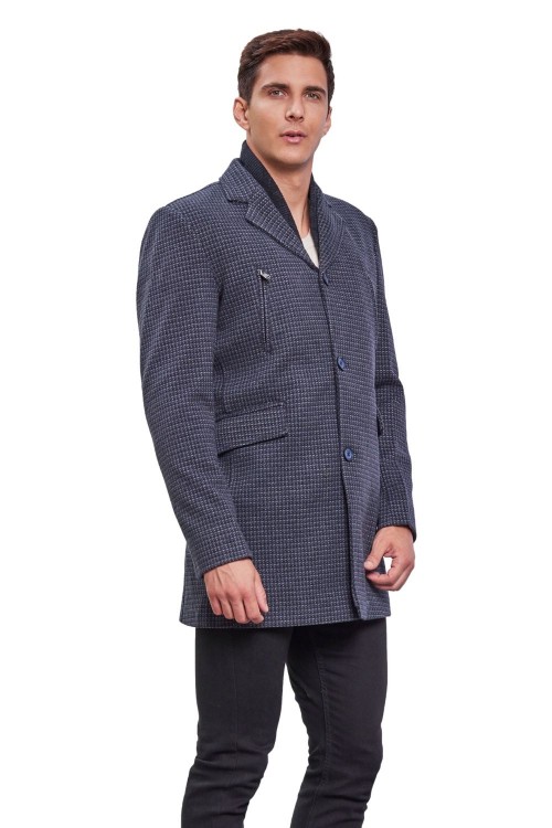 Men Coat Royal Blue