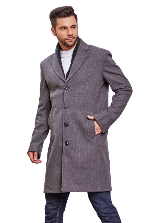 Men Coat Slate Color