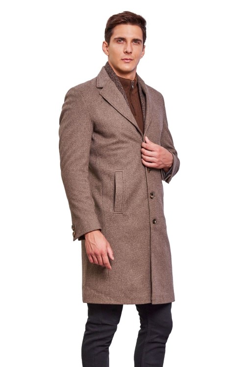 Men Coat Walnut Color