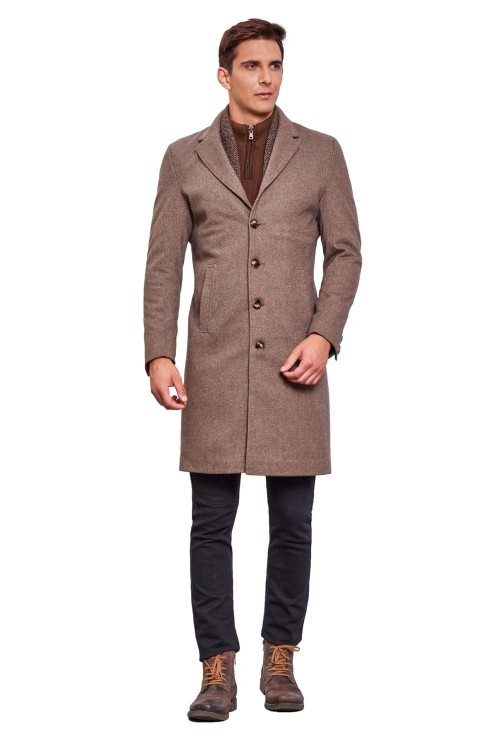 Men Coat Walnut Color