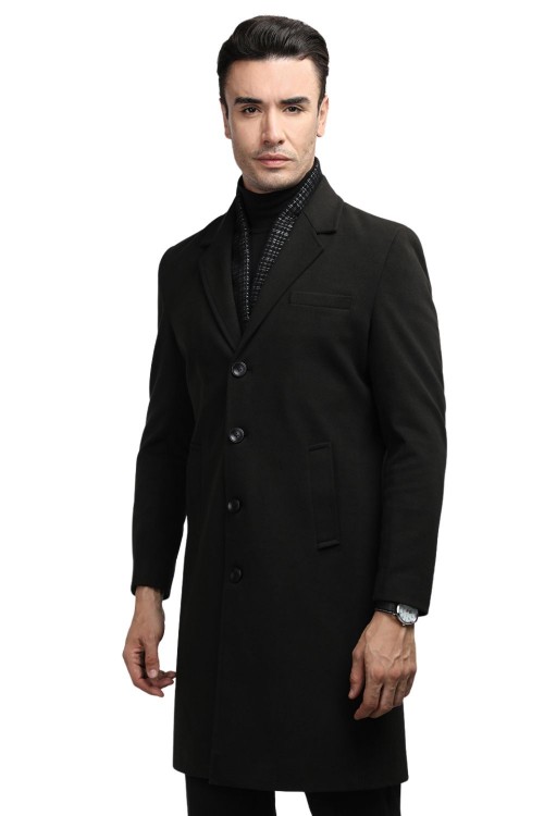 Men Coat Black Color