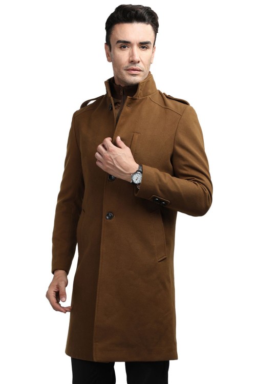 Shop for winter Coat for Men Long Coats Tan Color