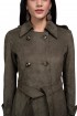 Women Double Breasted Coat Olive