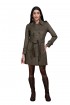 Women Double Breasted Coat Olive