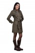 Women Double Breasted Coat Olive