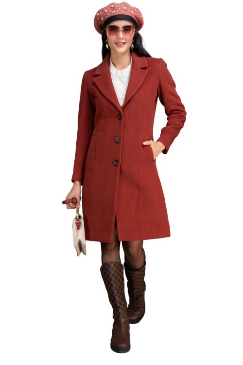 Women Coat Brick