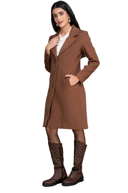 Women Coat Chestnut