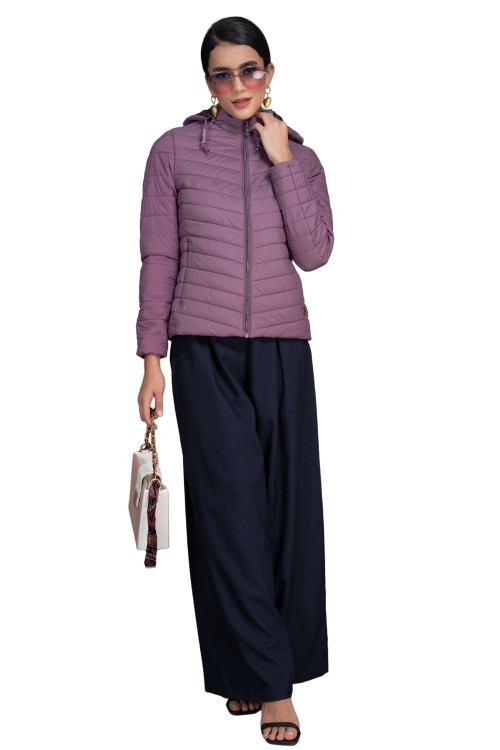 Women Packable Jacket Purple